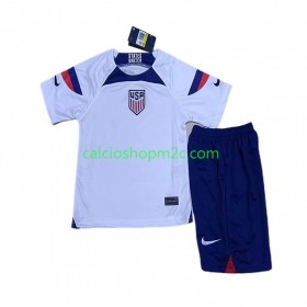 Stati Uniti Bambino Maglia Prima World Cup 2022 Manica Corta (+ Pantaloncini)
